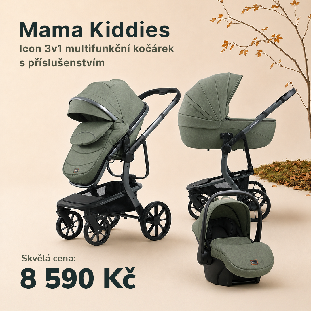 Mama Kiddies Icon 3v1 multifunkční kočárek s doplňky
