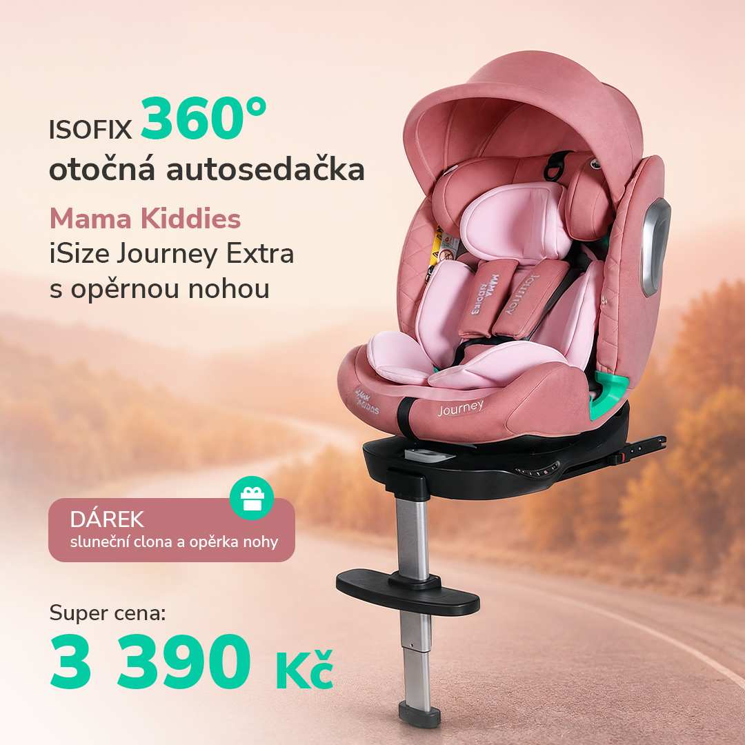 ISOFIX 360° otočná autosedačka Mama Kiddies iSize Journey Extra