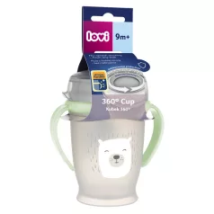   LOVI Hrneček 360° se svítícími úchyty BUDDY BEAR 250ml 9m+