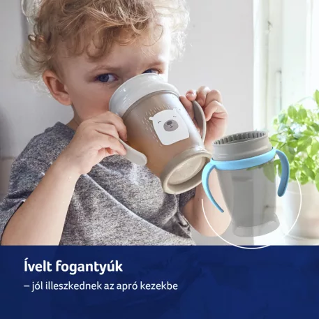 LOVI Hrneček 360° se svítícími úchyty BUDDY BEAR 250ml 9m+
