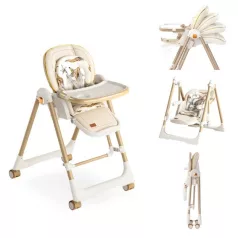  Mama Kiddies® Baby Siesta 4v1 multifunkční jídelní židlička v šedé barvě