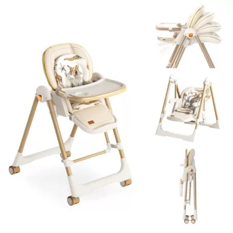 Mama Kiddies® Baby Siesta 4v1 multifunkční jídelní židlička v šedé barvě