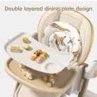 Mama Kiddies® Baby Siesta 4v1 multifunkční jídelní židlička v šedé barvě