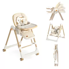   Mama Kiddies® Baby Siesta 4v1 multifunkční jídelní židlička v béžové barvě