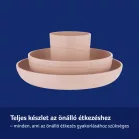 LOVI jídelní sada s otevřeným hrnečkem, 3 ks – Nude