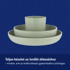 LOVI jídelní sada s otevřeným hrnečkem, 3 ks – Pistachio