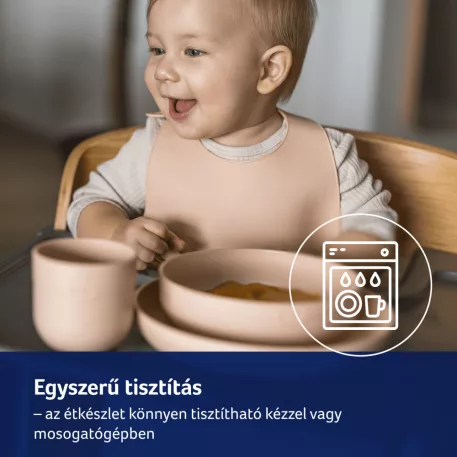 LOVI jídelní sada s otevřeným hrnečkem, 3 ks – Pistachio