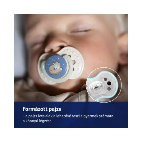 LOVI NIGHT&DAY dynamický silikonový dudlík 3–6 měsíců, 2 ks – pro chlapce