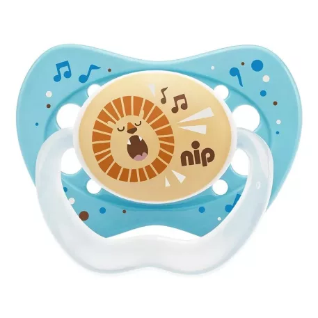 NIP Life silikonový dudlík 0–6 měsíců, 2 ks – pro chlapce