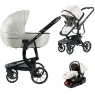 Multifunkční kočárek Mama Kiddies Icon 4v1 v béžové barvě s ISOFIX základnou.