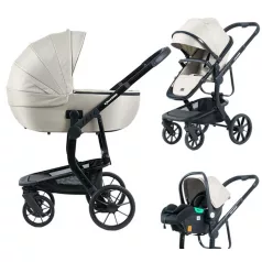   Mama Kiddies® Icon 3 v 1 multifunkční kočárek s příslušenstvím v béžové barvě + Dárek