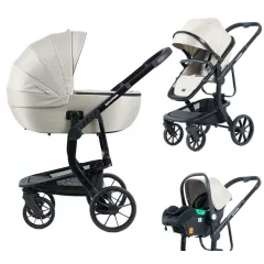   Mama Kiddies® Icon 3 v 1 multifunkční kočárek s příslušenstvím v béžové barvě + Dárek