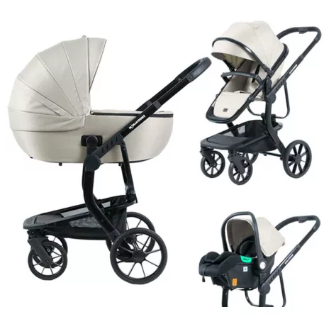 Mama Kiddies® Icon 3 v 1 multifunkční kočárek s příslušenstvím v béžové barvě + Dárek