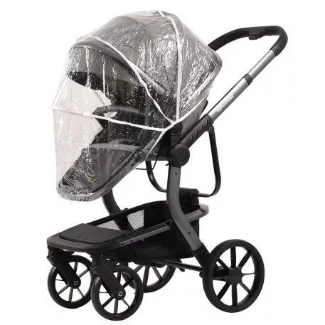 Kočárek Mama Kiddies Icon s průhlednou pláštěnkou.