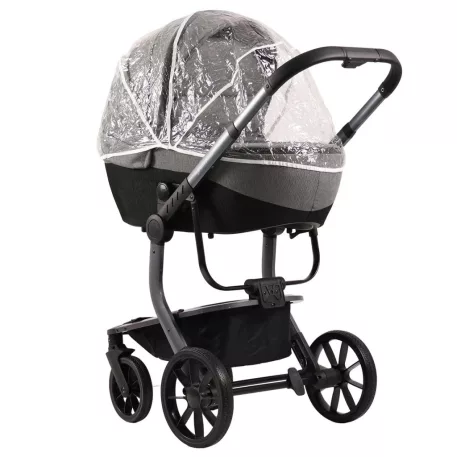 Kočárek Mama Kiddies Icon s průhlednou pláštěnkou.