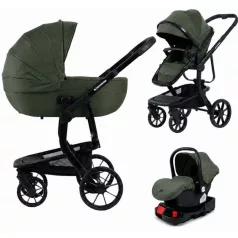   Mama Kiddies® Icon 4v1 multifunkční kočárek s příslušenstvím v zelené barvě, se základnou ISOFIX + dárek