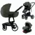 Mama Kiddies® Icon 4v1 multifunkční kočárek s příslušenstvím v zelené barvě, se základnou ISOFIX + dárek