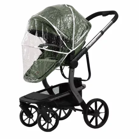 Kočárek Mama Kiddies Icon s průhlednou pláštěnkou.