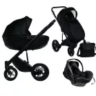 Mama Kiddies® Max 500 3v1 multifunkční kočárek v černé barvě s doplňky + Dárek