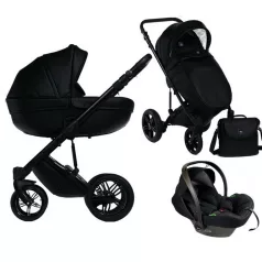   Mama Kiddies® Max 500 3v1 multifunkční kočárek v černé barvě s doplňky + Dárek