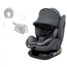 Mama Kiddies® Nova Luxe i-Size autosedačka, upevnění bezpečnostním pásem – tmavě šedá (40–150 cm) + DÁREK cestovní polštářek