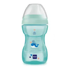 MAM Fun To Drink Cup učicí hrnek 270 ml, 8m+ – modrý