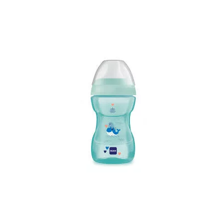 MAM Fun To Drink Cup učicí hrnek 270 ml, 8m+ – modrý