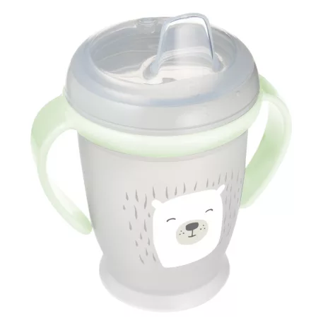 LOVI Hrneček nevylévací se svítícími úchyty BUDDY BEAR 250ml 6m+