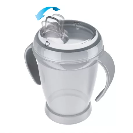 LOVI Hrneček nevylévací se svítícími úchyty BUDDY BEAR 250ml 6m+