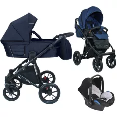   Kočárek Mama Kiddies® Gino 3 v 1 s příslušenstvím v modré barvě