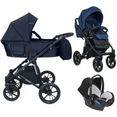   Kočárek Mama Kiddies® Gino 3 v 1 s příslušenstvím v modré barvě