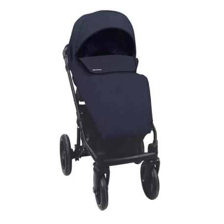 Kočárek Mama Kiddies Gino v modré barvě s nánožníkem.