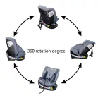 ISOFIX 360° otočná autosedačka Mama Kiddies® iSize Capry (40–150 cm) v šedé barvě + dárek