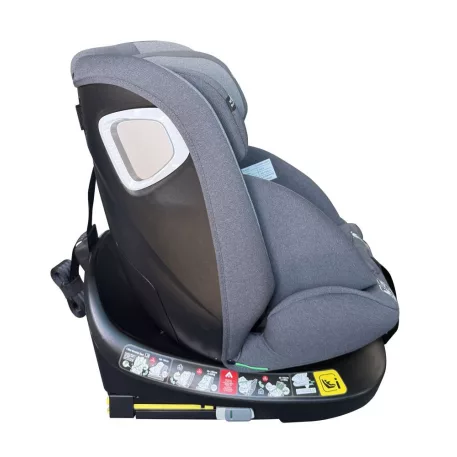 ISOFIX 360° otočná autosedačka Mama Kiddies® iSize Capry (40–150 cm) v šedé barvě + dárek