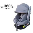 ISOFIX 360° otočná autosedačka Mama Kiddies® iSize Capry (40–150 cm) v šedé barvě + dárek