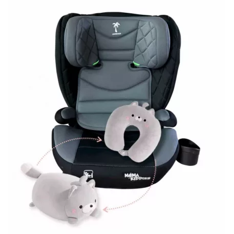 Mama Kiddies® i-Fix Corsica dětská autosedačka (100–150 cm) ve světle šedé barvě + dárek