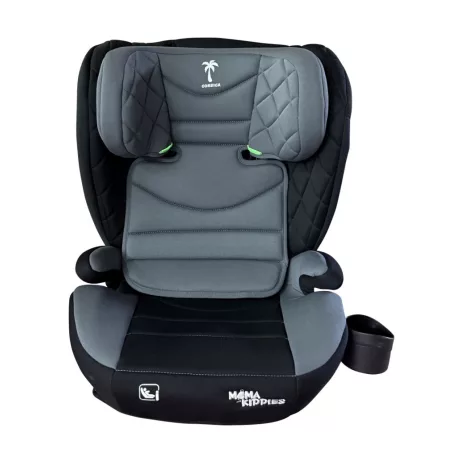 Mama Kiddies® i-Fix Corsica dětská autosedačka (100–150 cm) ve světle šedé barvě + dárek