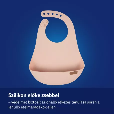 LOVI silikonový bryndák s kapsou Nude, 6m+