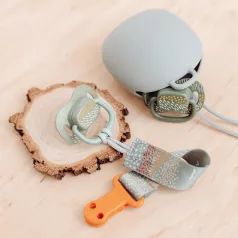   Canpol Babies MOUNTAINS pásek s klipem na dudlík – zelený