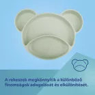 Canpol Babies MEDVÍDEK silikonový dělený talíř s přísavkou 500 ml, 6m+ – zelený