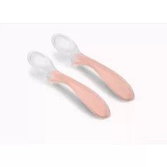   Nuvita Easy Eating 8480 silikonové lžičky, 2 ks – English Rose