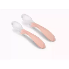   Nuvita Easy Eating 8480 silikonové lžičky, 2 ks – English Rose
