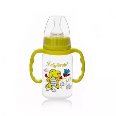   Baby Bruin dětská PP kojenecká láhev s držadly 120 ml – zelená