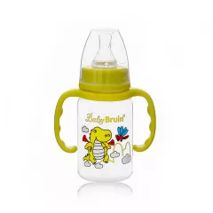   Baby Bruin dětská PP kojenecká láhev s držadly 120 ml – zelená