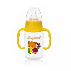   Baby Bruin dětská PP kojenecká láhev s držadly 120 ml - žlutá