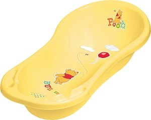 Disney detská vanička s praktickou vypúšťacou zátkou, farba žltá