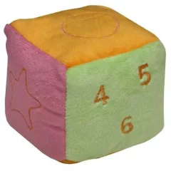   Baby Bruin plyšová chrastící kostka 8 × 8 × 8 cm – barevná