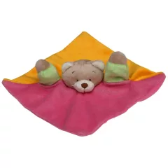   Plyšový usínáček Baby Bruin s medvídkem 20 × 20 cm - barevné