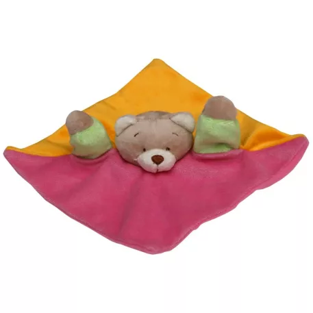 Plyšový usínáček Baby Bruin s medvídkem 20 × 20 cm - barevné