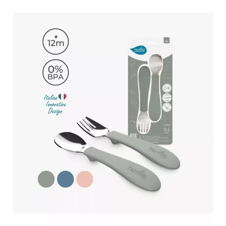 Sada lžíce a vidličky Nuvita - Powder Blue